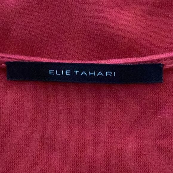 ELIE TAHARI CHERRY RED DRESS SLEEVELESS PARTY WEDDING - Picture 7 of 9